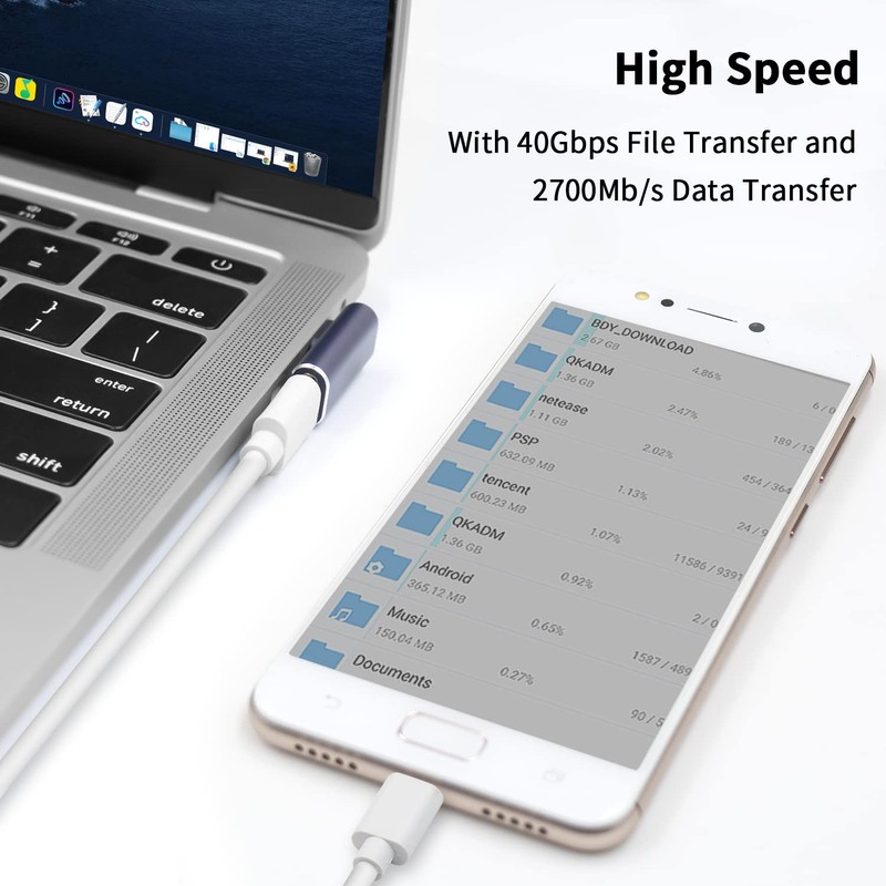 Poyiccot Right Angle USB C Converter Adapter, USB C Adapter