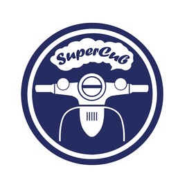 SuperCub Super Cub Sticker SuperCub Sticker SuperCub Sticker Supercub Sticker Supercub Stikcer Waterproof Round (SDR skyblue)
