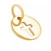 Navada 10k Solid Yellow Gold Cross Laser Cut Delicate Beautiful