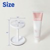 White Stainless Toothbrush Holder Stand: Rustproof Bathroom Countertop Organizer, 4
