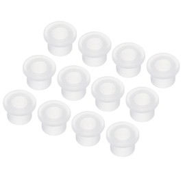 MECCANIXITY 20Pcs T Shape Rubber Grommet Mount Dia 6.5mm ID 4mm H 6mm Transparent Seal Protection Cable Grommets Flexible for Cable Pipe