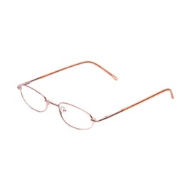 Calabria Metal Flex KIDS TT Oval Blue Light Blocking Reading Glasses +1.00 Light Metallic Pink Girls 44mm