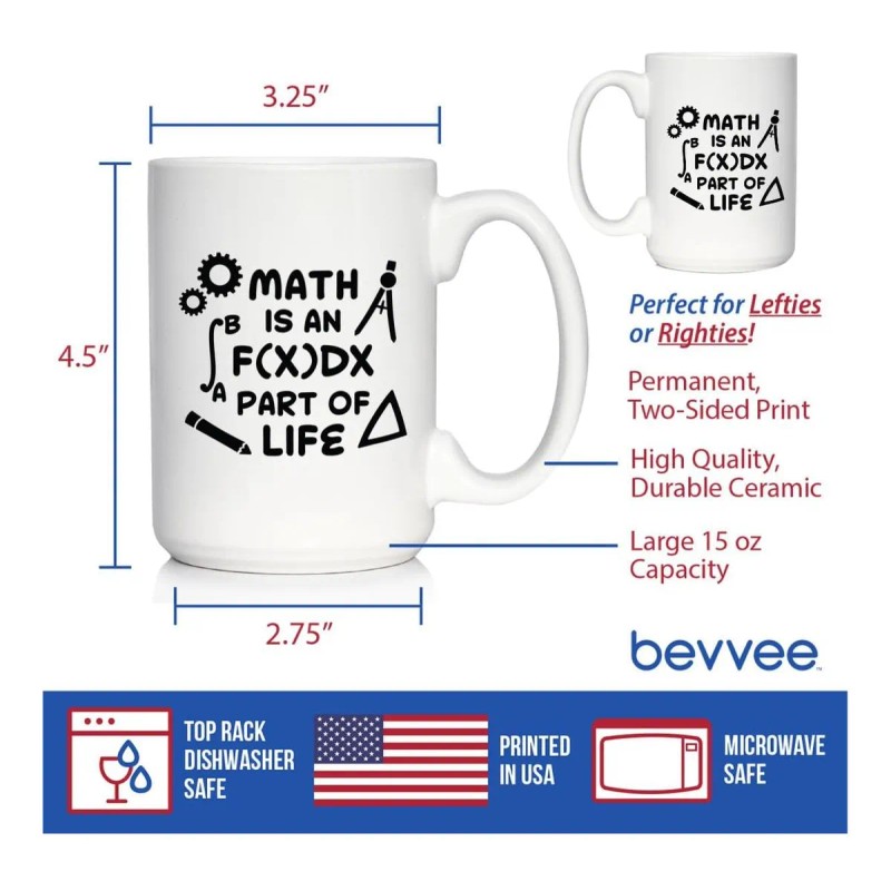 Bevvee Math Es Una Parte Integral De Life Coffee Taza