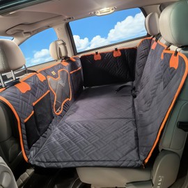 Diiouogs Dog Car Seat Cover for Back Seat Waterproof Pet Hammock with Hard Bottom Sturdy 400lb Backseat Extender for Dogs Easy to Clean Car Seat Protector Dog car seat Covers