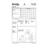 Burda B7422 Cape Sewing Pattern 19 x 13 cm
