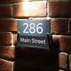 Badgemaster Modern Anthracite House Number Sign Plaque Stainless Steel Standoffs