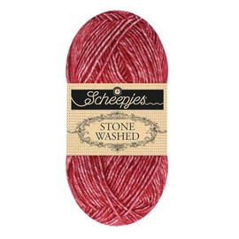 Scheepjes Yarns - Stone Washed Yarn 2025, Superwash Cotton Blend, 50 g / 1.75 oz (844 - Vanadinite)