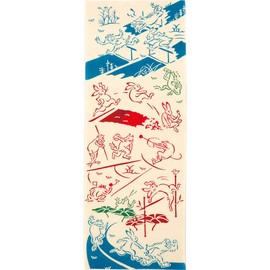 Miyamoto-Towel kenema 50122 Hand-dyed Tenugui, Choju-giga, Track and Field 13.0 x 35.4 inches (33 x 90 cm)