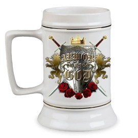 Stay Frosty Enterprises Armor of God Veteran 28 oz Ceramic Beer Drinking Stein