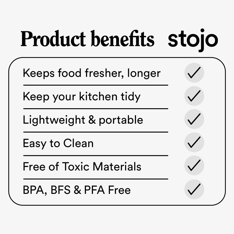 Stojo Collapsible Sandwich Box - Reusable Pocket Size Travel Camping