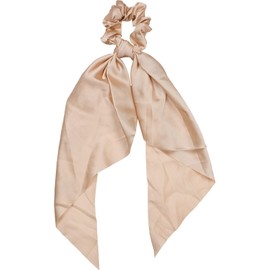 styleBREAKER ladies hair tie unicoloured with bow in retro style, elastic, scrunchie, braid, hair band 04027040, Colour:Beige