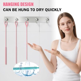 RiuCrepian 3 Stück Silikon Strohhalm Bürste,Wiederverwendbare Strohhalm Reinigungsbürste，Trinkhalm Bürste lang Für Glas Strohhalm,Reagenzgläser，Flaschenhalmen，Becherdeckeln（9mm+6mm+3mm）