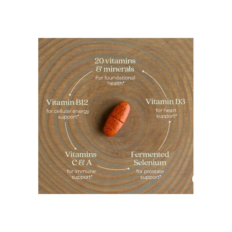 Multivitamínico Diario Para Hombre 55+ New Chapter 72 Tablet Sabor