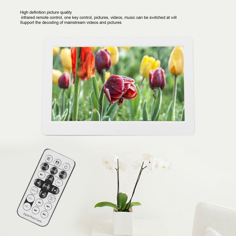 10 Inch Digital Picture Frame HD Intelligent Remote Control Video