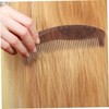 SAFIGLE Natural Wooden Hair Detangling Comb with Decorative Carving Double