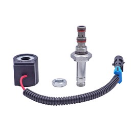 Solenoid Valve Coil & Hydraulic Spool Valve Stem Compatible with Bobcat A220 A300 A770 T110 T140 S70 S185 S205 S220 S250 S330 S300 6667687 6675559 6671025 6309311