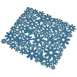 Macosa UMEN168B Sink Insert Petrol Flowers Plastic Sink Mat Sink Mat Non-Slip Sink Liner Sink Protector Mat Kitchen