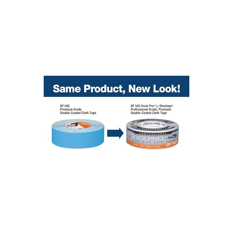 Shurtape DF 545 Double-Sided Carpet and Duct Tape, Sticks to