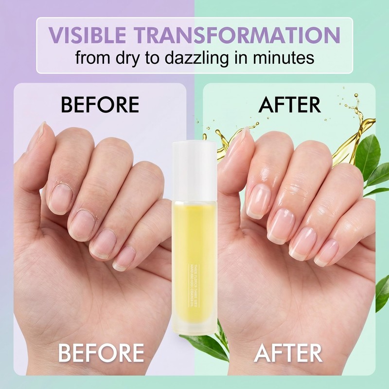 Olio Cuticole Unghie Set da 3 Pezzi, Olio per Cuticole