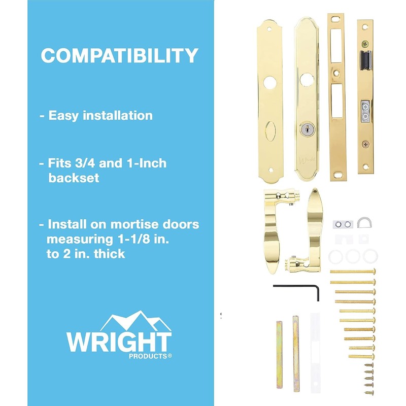 Wright Products - Serenade Mortise Keyed Lever Mount Latch with