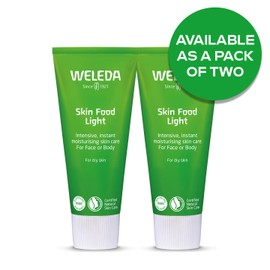 Weleda Skin Food Light Twin Pack, Dry Skin Moisturiser, Moisturising Cream & Primer, Face & Body, For Men & Women, Multiple Uses, 100% Certified Natural, Organic, 2 x 75ml