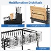 TOOLF Extendable Dish Drying Rack, 2-Tier Dish Rack for Kitchen