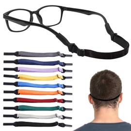 Roinaid 10 Stück Brillenbänder,Brillenband Herren,Brillenband Sport Herren,Verstellbar,Rutschfest,Passend für Sportbrillen und Sonnenbrillen,Unisex