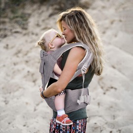 SNOOZYNEST Baby Carrier Newborn to Toddler with Hip Seat, Soft 6-in-1 Ergonomic All Positions Infant Carrier 7-33 Ib with Hood for All Seasion Use for Dad and Mom Grey