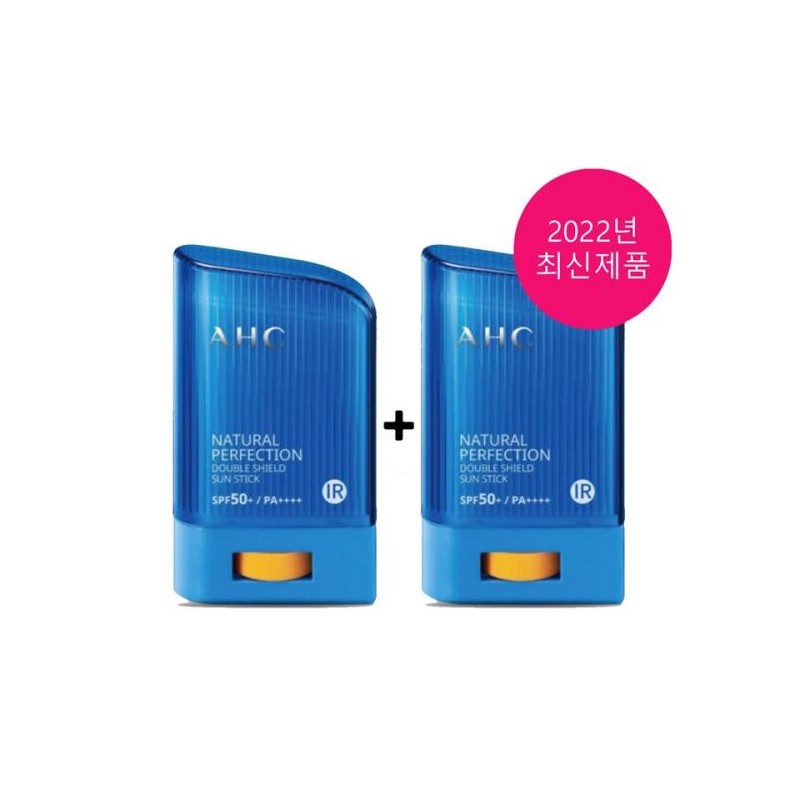 AHC 2025년 최신제조 AHC 내추럴 퍼펙션 더블쉴드 선스틱 22g 2개