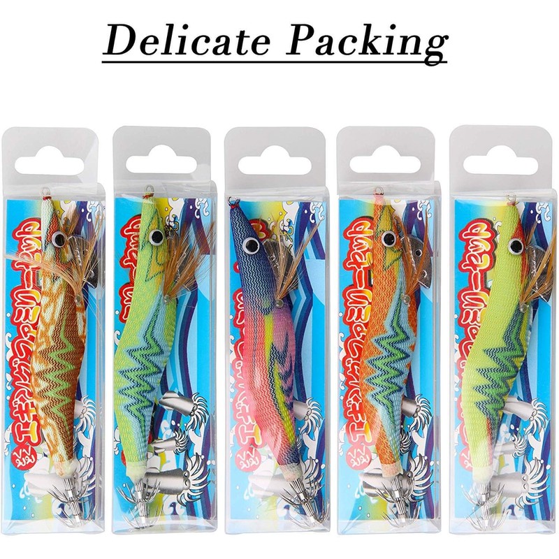 Luminous Squid Jig Hooks - Hard Shrimp Lure Fake Prawn