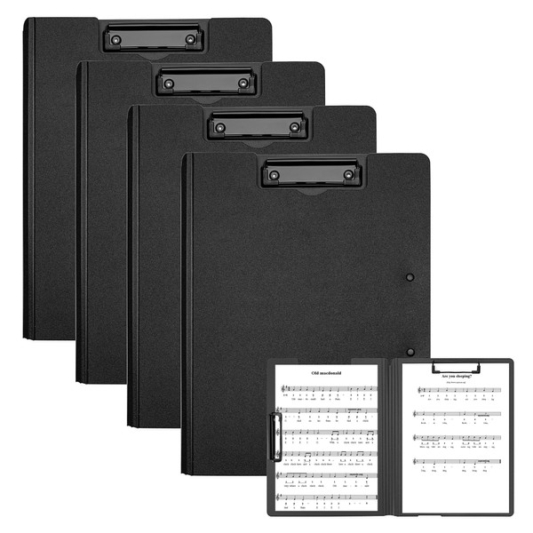 Pechor Clipboard Folder A4 Foldover Plastic PVC Covered, Foldable 360