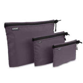 GOX 3 Pack Travel Toiletry Bag for Men Carry On Packing Organizer Zipper Pouch Portable Cosmetic Pouch Accessory Document Electronics