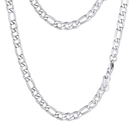 PROSTEEL Figaro Chain Chains For Men Necklace 20 Inch 5mm Thick Stainless Steel Aesthetic Necklaces