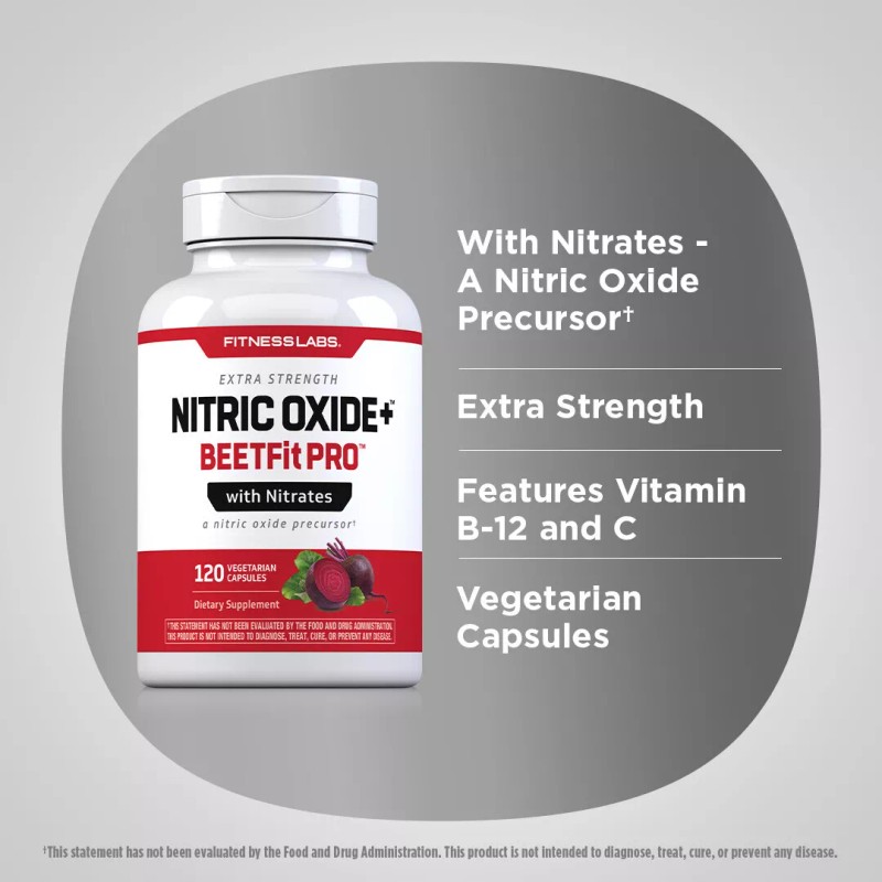 Fitness Labs Nitric Oxide Beet Root Capsules | With Nitrates