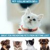 Pack of 6 Reflective Cat Collars with Bell, Adjustable 19-32