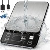 Waterproof Kitchen Scale, 10kg/22lb Food Scale Precisely Measures Grams and