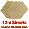 12 Assorted COARSE Medium FINE Painting Decoration Work Home GRIT