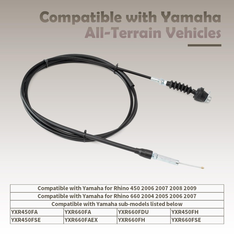 VAINELY 5UG-26311-10-00 Throttle Cable Compatible with Yamaha for Rhino 450