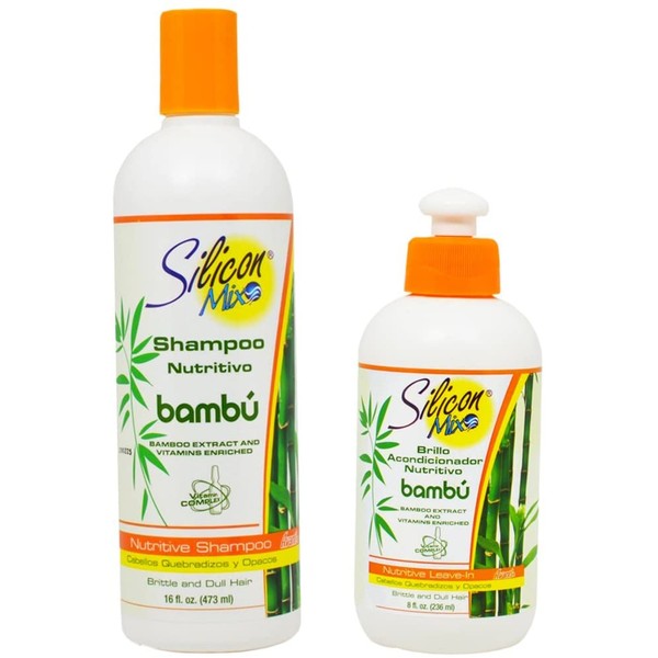 Silicon Mix Bambu Shampoo and Conditioner Combo Pack (16 Ounce Shampoo, 8 Ounce Conditioner) (Bambu)