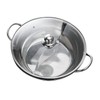 Futchoy 1 Pcs Stainless Steel Hot Pot 4L Round Hot