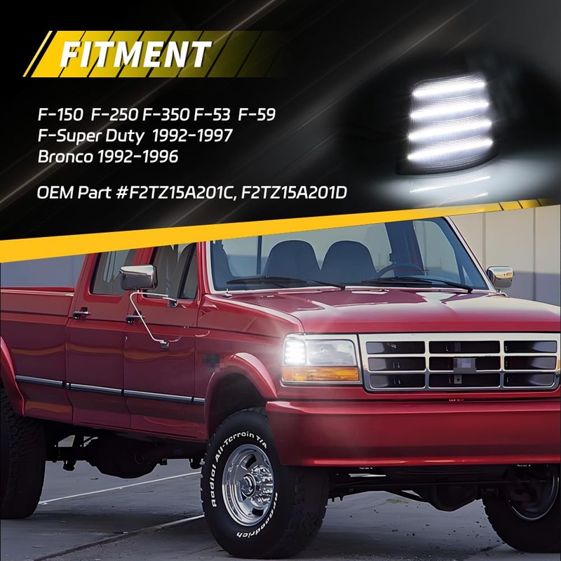 VYNTRAL Front Parking Corner Side Marker Light Compatible with 1992-1997