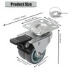 2 inch Caster Wheels with Safety Brake Capacity 880 lbs，TPR