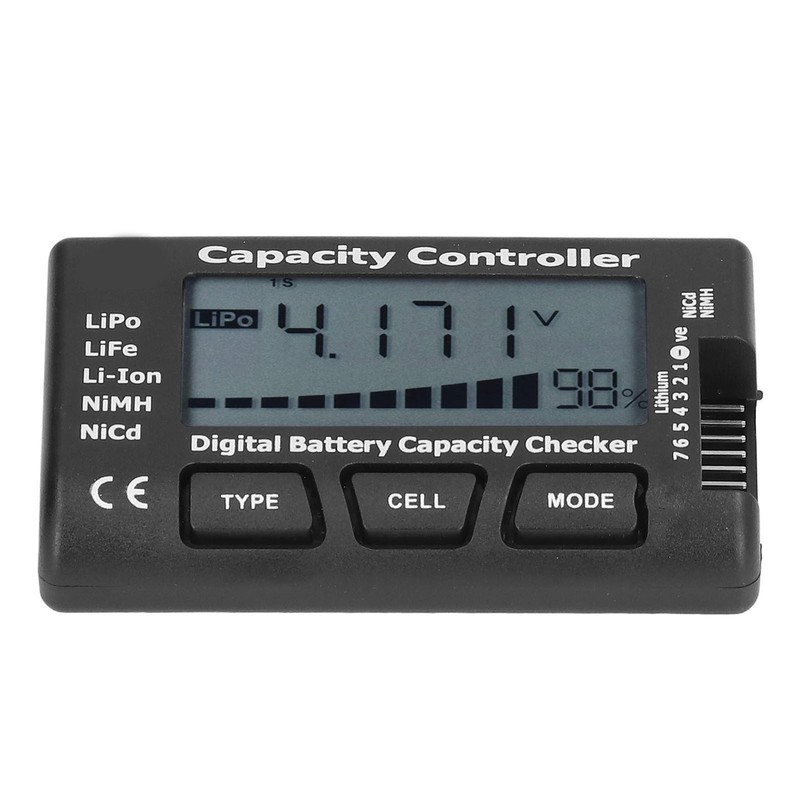 Digital Battery Capacity Checker Voltage Tester Capacity Percentage Meter for