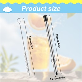 1 Pack Straw Puncher Muddler Set for Lemonade,Stainless Steel Straw Hole Puncher for Plastic Lids/Cups,Lemonade Stand Supplies for Fresh Squeezed Drinks