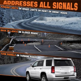 Autoverve Tail Lights Fit For Chevy Tahoe Suburban 2015 2016 2017 2018 2019 2020 LED Rear Brake Back Up Cover Taillights Lens Assembly Left Driver Side Replaces GM2800264 84467058(Lamp Included)