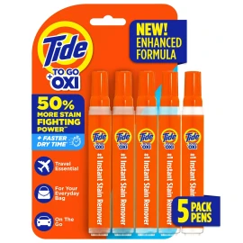Tide To Go Instant Stain Remover Pen 5 Count Portable Stain Treatment