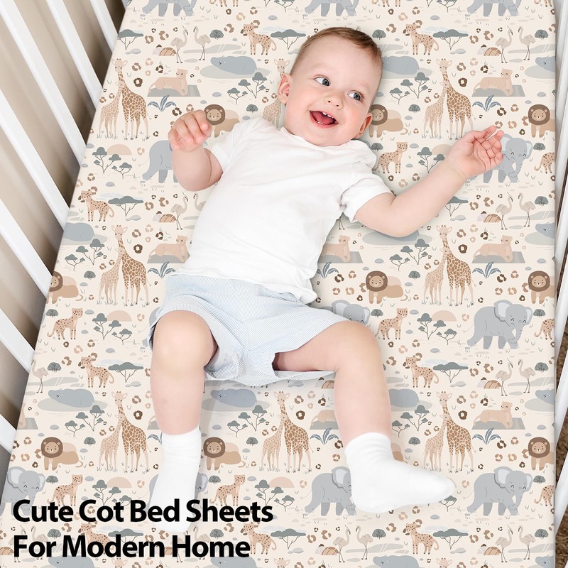 Unnivoll Cot Sheets 120 x 60 cm Fitted Super Soft