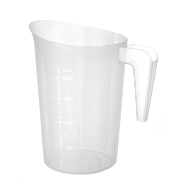 HENDI Measuring Jug with Scale, Stackable, Shatterproof, 2.0 L, Diameter