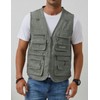 Gihuo Men's Fishing Vest Casual Utility Travel Safari Cargo Outdoor