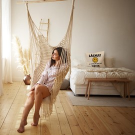 Emoticon Cushion with Linen Look with Saying "Lächle du Kannst sie Nicht alle töten for Young Men or Women Smile Decorative Cushion with Linen Look Funny Fun